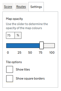 The Settings sidebar